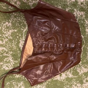Brand New leather corset never worn before!